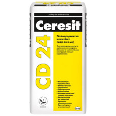 Полімер-цементна шпаклівка Ceresit CD24 25кг до 5мм Полімер-цементна шпаклівка Ceresit CD24 25кг до 5мм