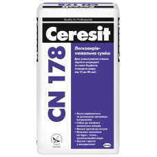Легковирівнювальна суміш Ceresit CN178 від 15-80мм 25кг Легковирівнювальна суміш Ceresit CN178 від 15-80мм 25кг