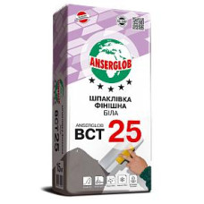Шпаклівка фасадна Anserglob ВСТ25 15кг біла Шпаклівка фасадна Anserglob ВСТ25 15кг біла