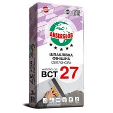 Шпаклівка фасадна Anserglob ВСТ27 20кг світло-сіра Шпаклівка фасадна Anserglob ВСТ27 20кг світло-сіра