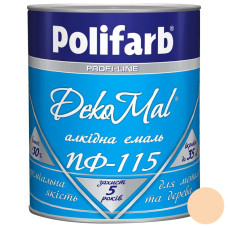 Алкідна емаль Polifarb DekoMal ПФ-115 бежевий 0,9 кг Алкідна емаль Polifarb DekoMal ПФ-115 бежевий 0,9 кг