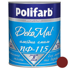 Алкідна емаль Polifarb DekoMal ПФ-115 вишневий 2,7 кг Алкідна емаль Polifarb DekoMal ПФ-115 вишневий 2,7 кг