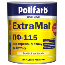 Емаль алкідна Polifarb ExtraMal ПФ-115 білий 0,9 кг Емаль алкідна Polifarb ExtraMal ПФ-115 білий 0,9 кг