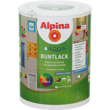 Емаль для тонування для дерева та металу Alpina Aqua Buntlack SM /мат. B3 0,71 л