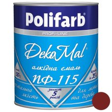 Алкідна емаль Polifarb DekoMal ПФ-115 вишневий 2,7 кг Алкідна емаль Polifarb DekoMal ПФ-115 вишневий 2,7 кг