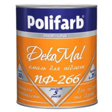 Алкідна емаль для дерев'яної підлоги Polifarb DekoMal ПФ-266 жел.кор. 0,9 кг Алкідна емаль для дерев'яної підлоги Polifarb DekoMal ПФ-266 жел.кор. 0,9 кг