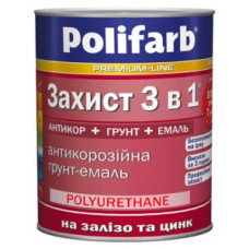 Антикорозійна ґрунт-емаль Polifarb Захист 3в1 сірий RAL 7042 2,7кг Антикорозійна ґрунт-емаль Polifarb Захист 3в1 сірий RAL 7042 2,7кг