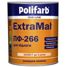 Емаль алкідна для підлоги Polifarb ExtraMal ПФ-266 жовто-коричневий 2,7 кг Емаль алкідна для підлоги Polifarb ExtraMal ПФ-266 жовто-коричневий 2,7 кг