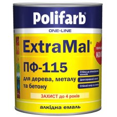 Емаль алкідна Polifarb ExtraMal ПФ-115 білий 2,7 кг Емаль алкідна Polifarb ExtraMal ПФ-115 білий 2,7 кг