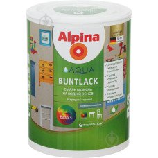 Емаль для тонування для дерева та металу Alpina Aqua Buntlack SM /мат. B3 0,71 л Емаль для тонування для дерева та металу Alpina Aqua Buntlack SM /мат. B3 0,71 л