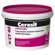 Структурна силікон-акрилова Ceresit СТ40 10л STRUCTURE Структурна силікон-акрилова Ceresit СТ40 10л STRUCTURE