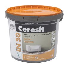 Фарба акрилова матова CERESIT IN 50 5л BASIC Фарба акрилова матова CERESIT IN 50 5л BASIC