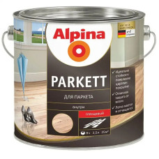 Лак паркетный алкидный усиленный полиуретаном Alpina Parkett GL глянцевий 2,5л