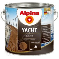 Лак для яхт алкідний глянцевий Alpina Yacht 10л