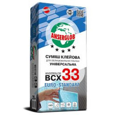 Клей для плитки Anserglob ВСХ33 25кг Клей для плитки Anserglob ВСХ33 25кг
