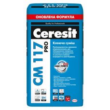 Еластична клеюча суміш для натурального каменю Ceresit CM 117 pro 27кг