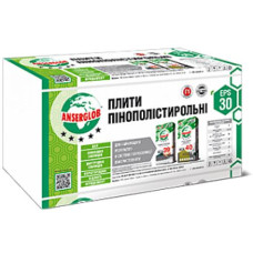 Пінопласт М25 Anserglob 9кг\куб EPS-30 100мм (1х0,5) 6шт/уп