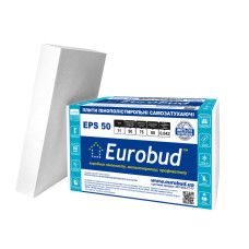Пінопласт Eurobud EPS 50 11 кг\куб 100мм 1х0,5м