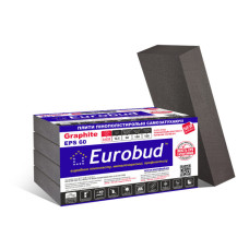 Пінопласт Eurobud EPS 60 Graphite 12,5кг\куб 100мм 1х0,5м